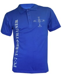 Picture of PC-7 Turbo Trainer Polo Shirt blau bedruckt